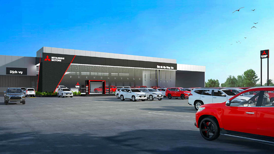 Thiết Kế Thi Công: SHOWROOM MITSUBISHI BÀ RỊA - VŨNG TÀU
